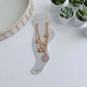 🔥Gold and Pink Charm Anklet🔥
